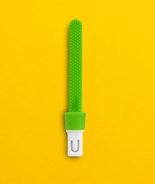 MJ Talk Tools Oro Moto™ Vibration Brash Attachment Textured Tongue Depressor (Green)