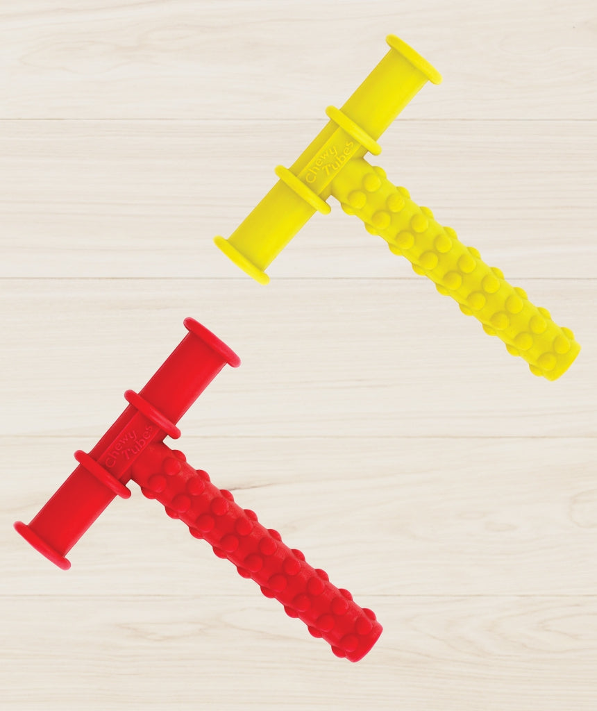 Chewy Tube Red & Chewy Tube Yellow Combo pack of 2