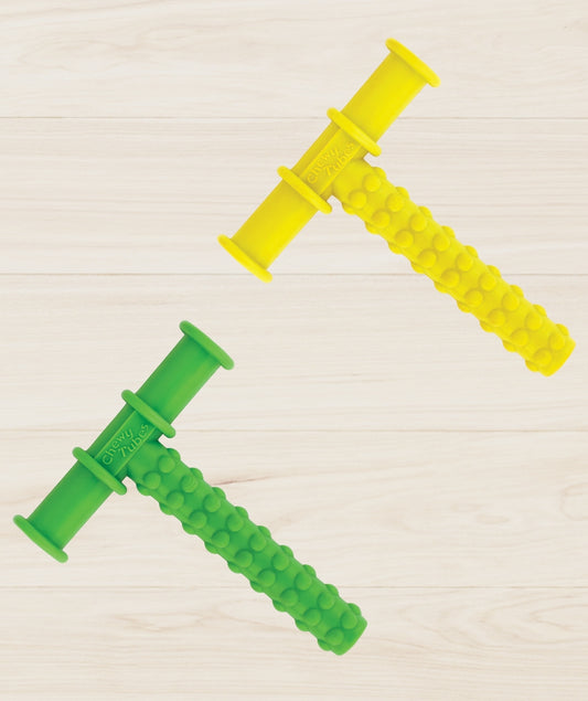 Chewy Tube Green & Chewy Tube Yellow Combo pack of 2