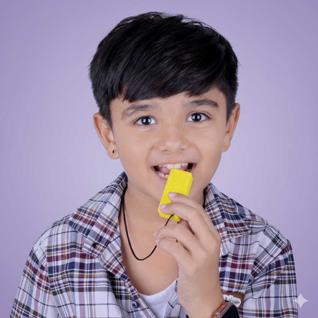Lip Seal Baby Teether Pendant – Soft Silicone Teething Toy for Babies, Toddlers & Kids – Soothes Teething Irritation – Yellow