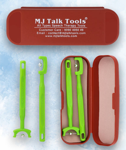 Tongue Tip Lateralization Lifting, Oral Muscle Exerciser 2 pack (Green)