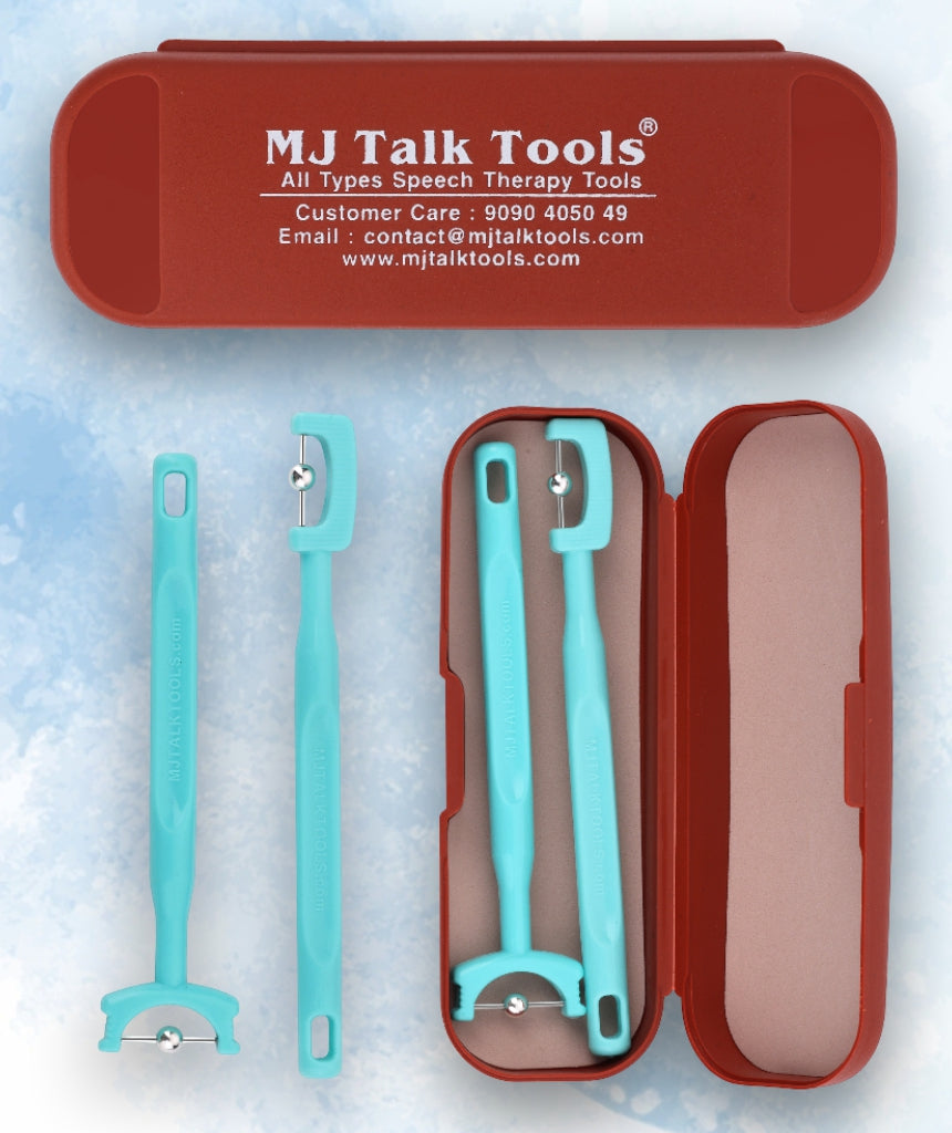 Tongue Tip Lateralization Lifting, Oral Muscle Exerciser 2 pack (Blue)