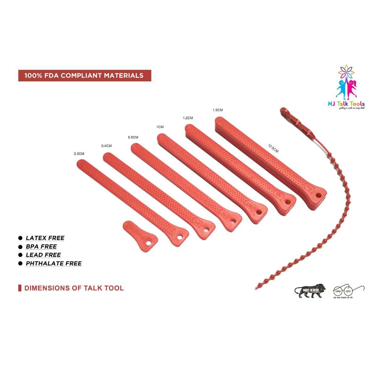 Jaw grading bite blocks Red 2