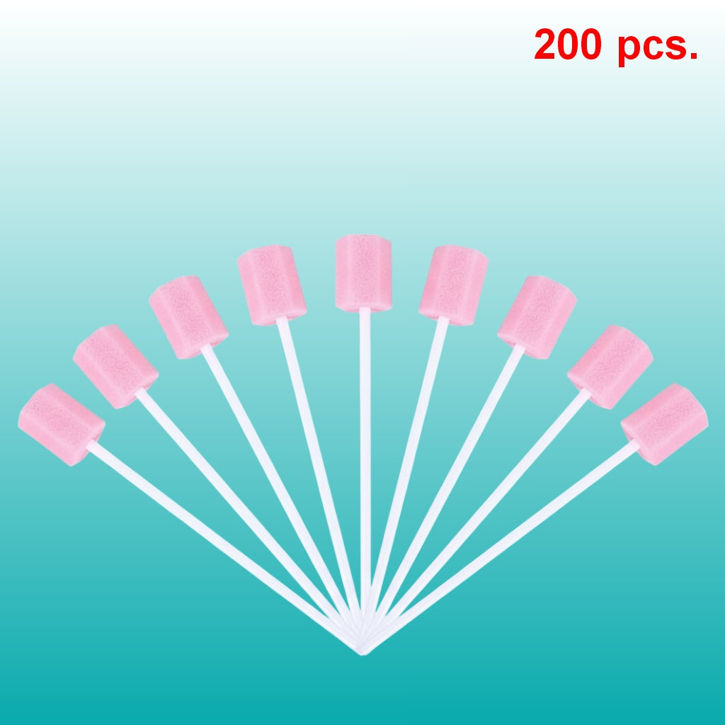200 Pcs Disposable Oral Care Sponge Swab/Tooth Cleaning Spong Speech Therapy Tools