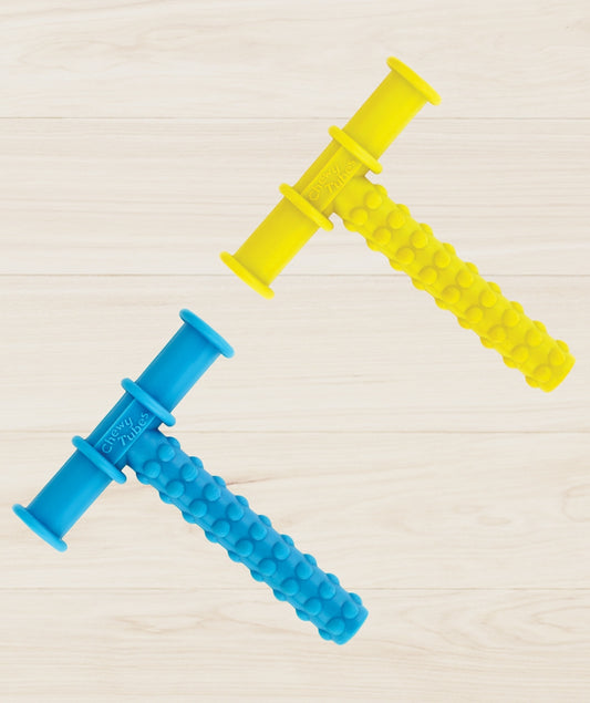 Chewy Tube Blue & Chewy Tube Yellow Combo pack of 2