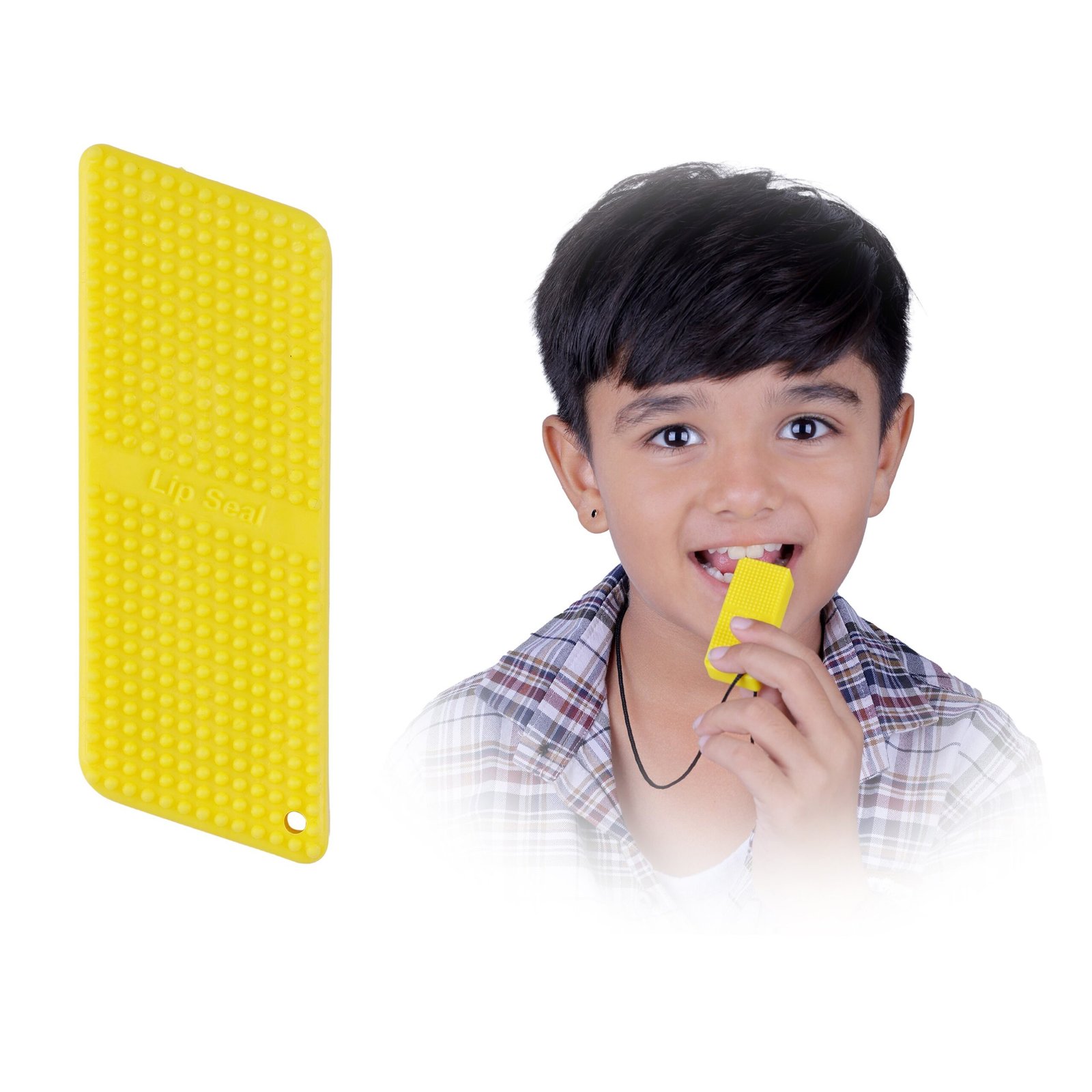 Lip Seal Baby Teether Pendant – Soft Silicone Teething Toy for Babies, Toddlers & Kids – Soothes Teething Irritation – Yellow